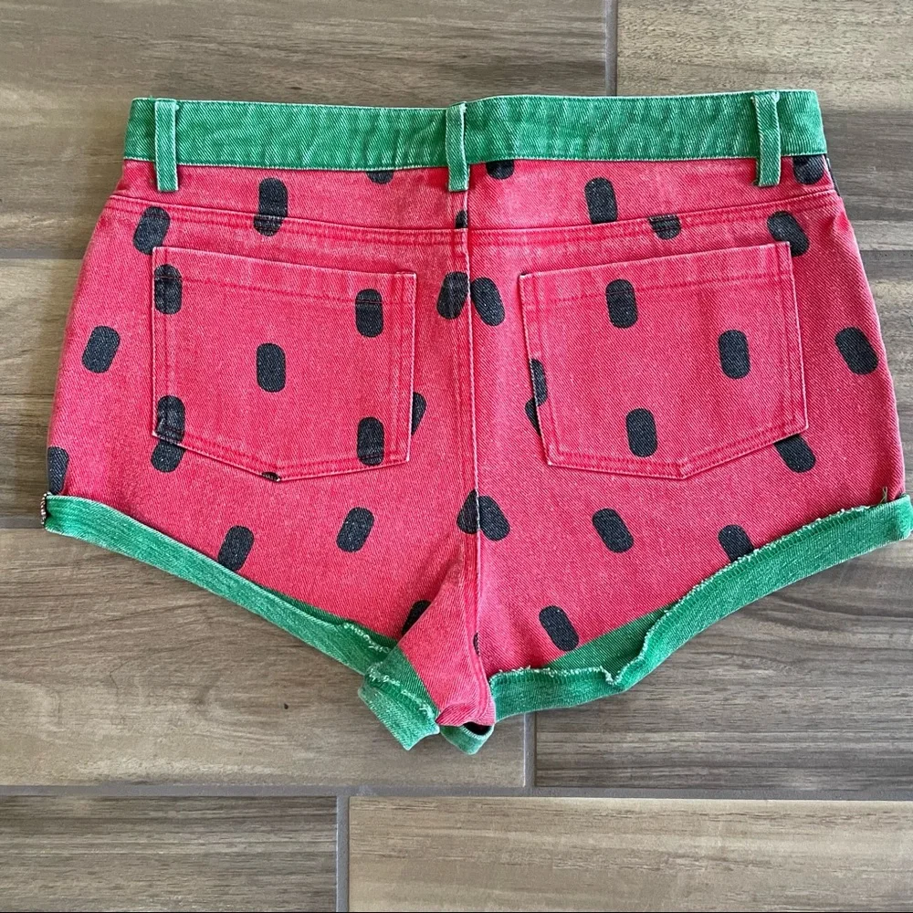 SOLD - LAZY OAF Watermelon Cheeky Shorts Sz LARGE - Picture 2 of 7